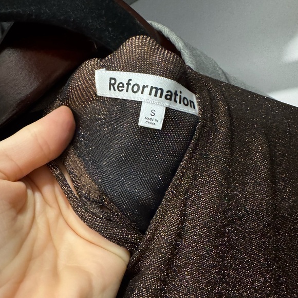 Reformation Brown Long Sleeve Dress - Picture 9 of 10